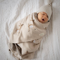 Taupe Deer Receiving Baby Blanket