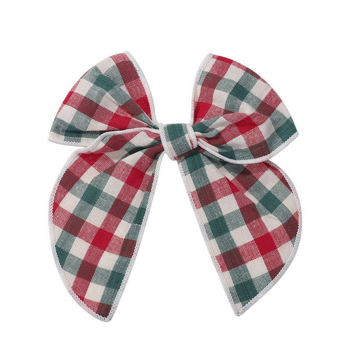 Green & Red Gingham Bow
