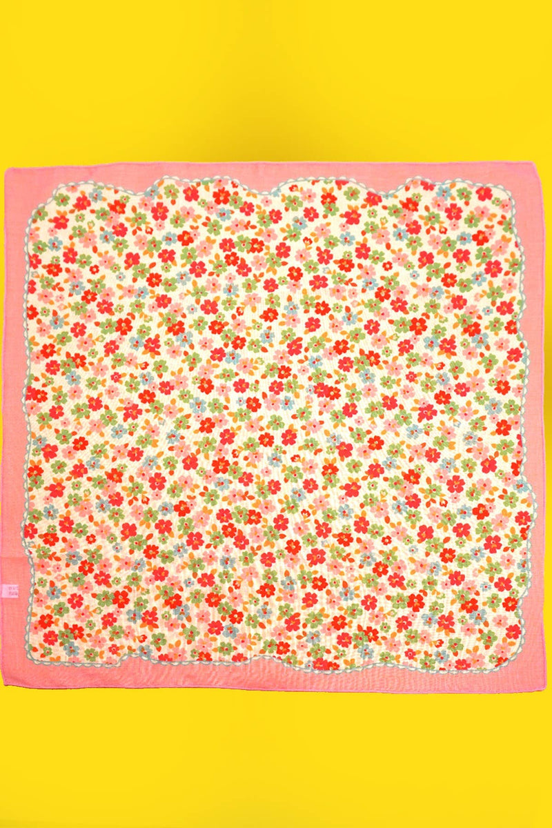 DITSY PRINT SILKY FEELING BANDANA SCARF
