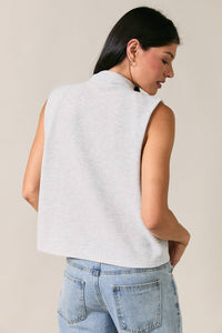 Grey Mock Neck Top