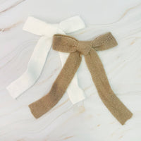 Precious Preppy Yarn Bow Hair Clip