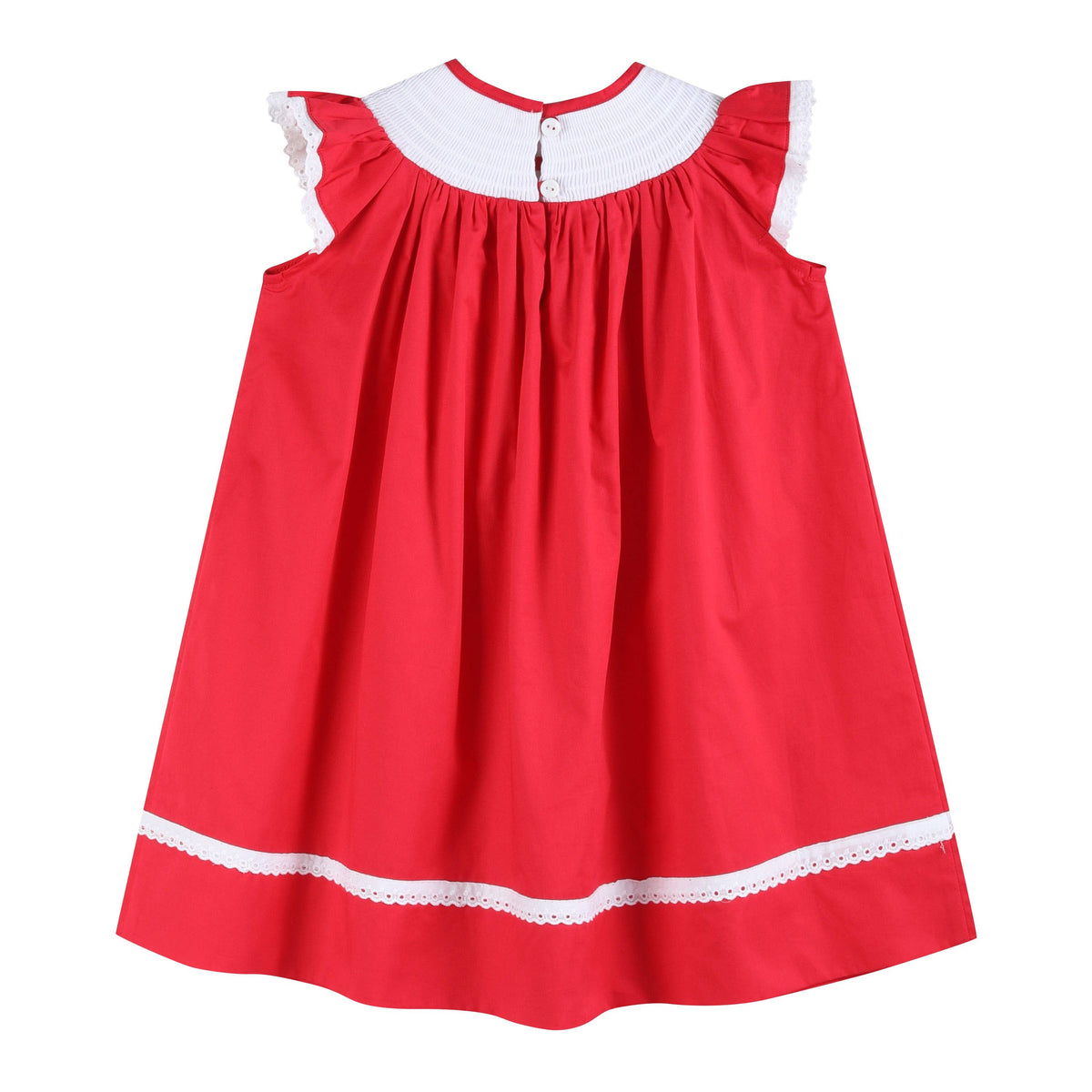 Red Heart Smocked Bishop Dress