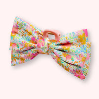 Floral Hair Bow Claw Clips