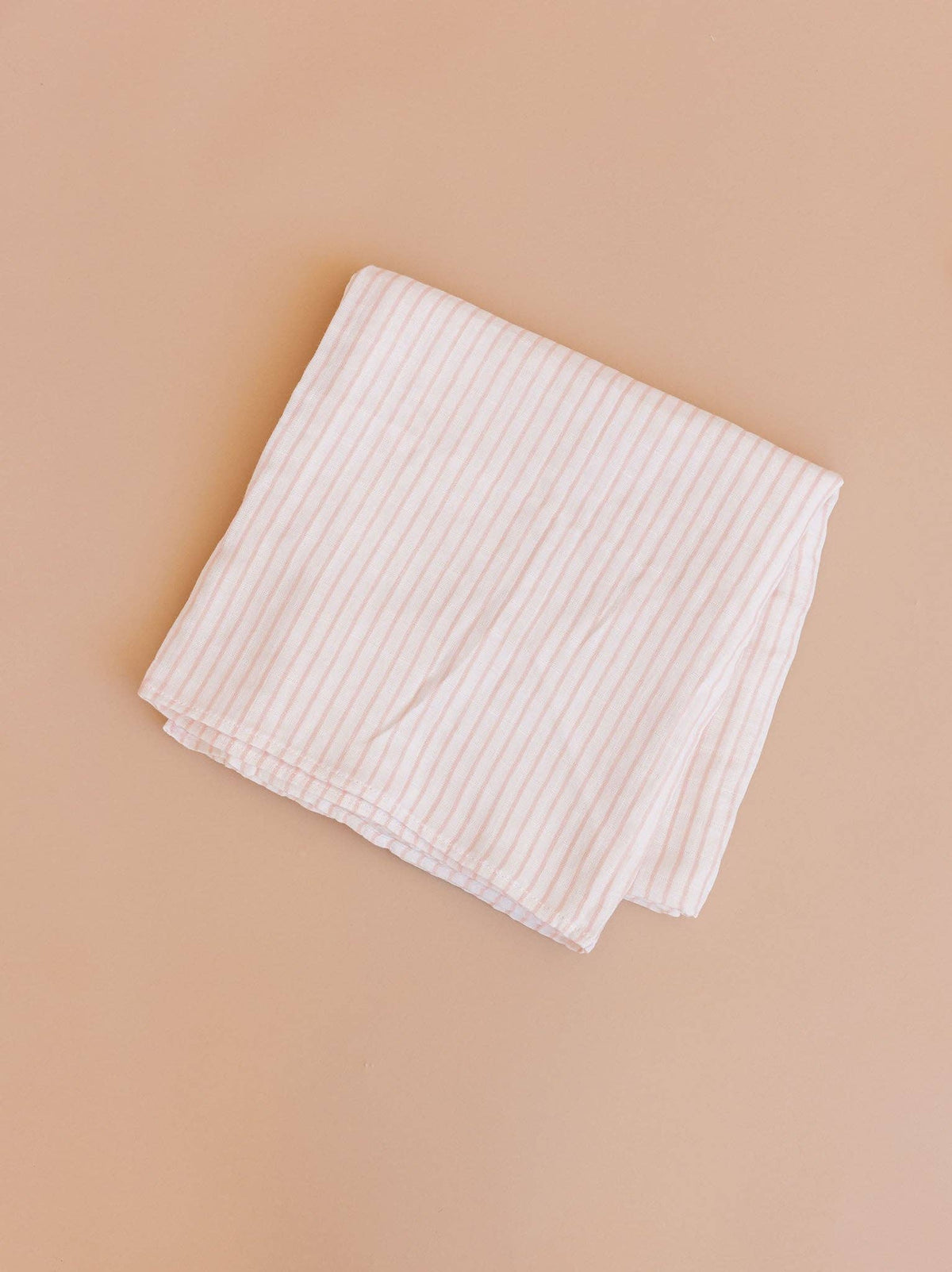 Pink Striped Muslin Swaddle Blanket
