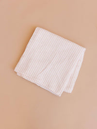 Pink Striped Muslin Swaddle Blanket