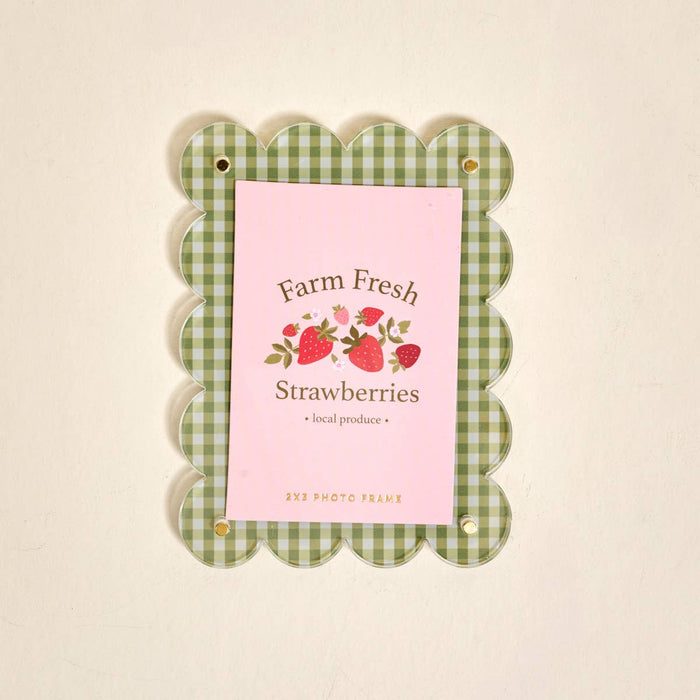Mini Acrylic Picture Frame Magnet-Farm Fresh Strawberries