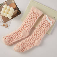 Twisted Cable Knit Fuzzy Sock Gift Set