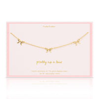 Beautiful Bows - 3 Bow Necklace - Gold