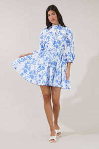 Bluebell Mockneck Godet Dress