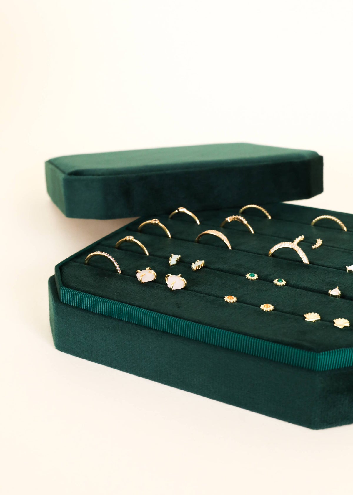 Emerald Velvet Jewelry Box