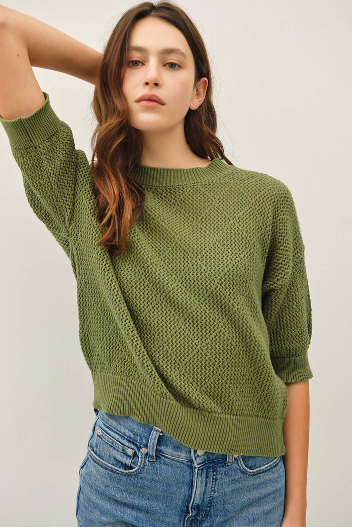 Green Crochet Sweater