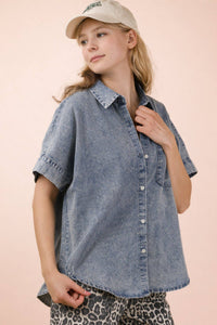 Mineral Wash Oversized Top