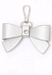 VEGAN LEATHER BOW KEYCHAIN