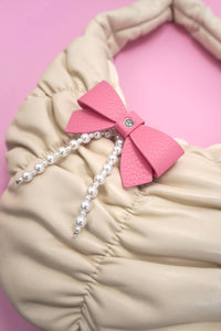 VEGAN LEATHER BOW KEYCHAIN