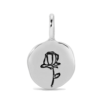 Silver Rose Charm