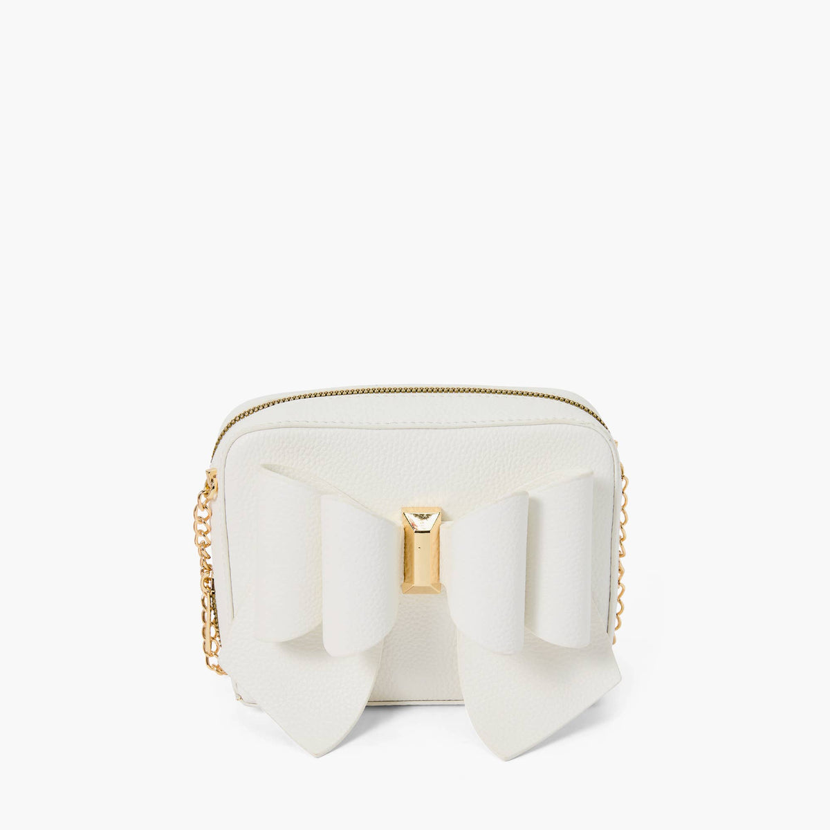 White Boxy Bow Crossbody