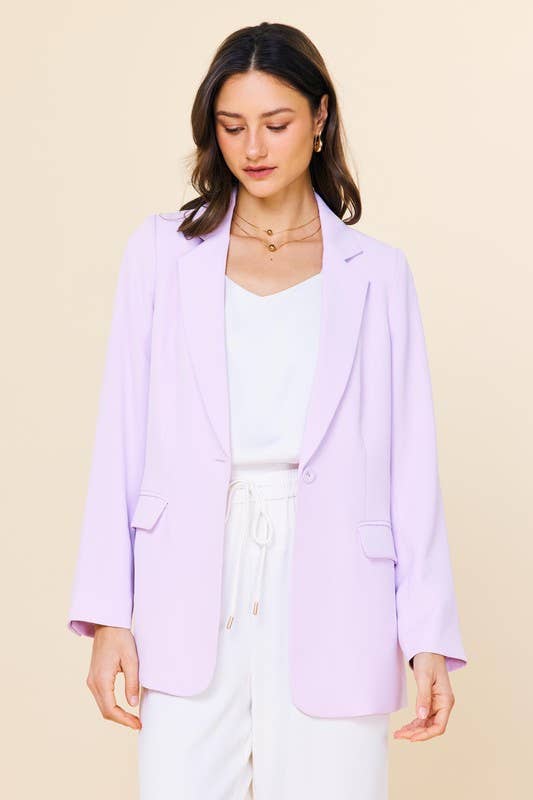 Lavender Long Sleeve Blazer