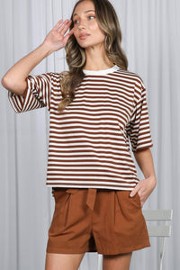 Striped Crew Neck T-Shirt