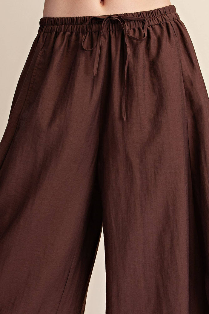 Cropped Lace Trim Balloon Pants