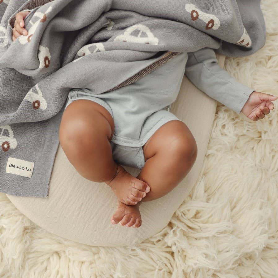 Baby Blue Cars Receiving Baby Blanket