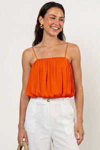 Orange Bubble Tube Top