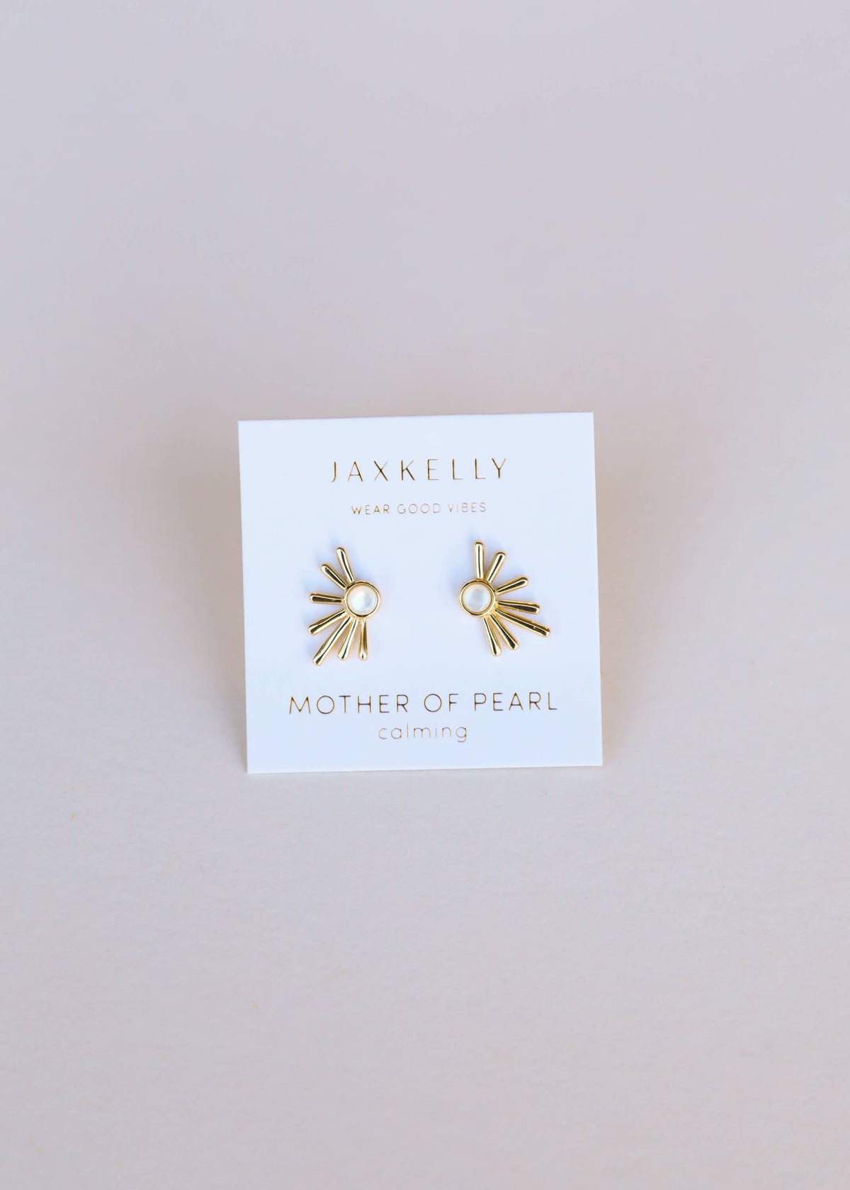Sun Ray Mother of Pearl Earrings