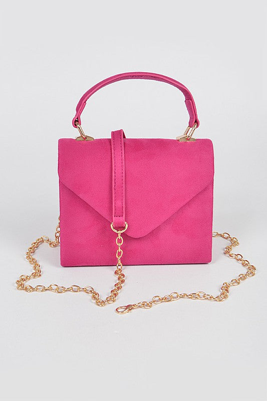 Faux Suede Crossbody Bag