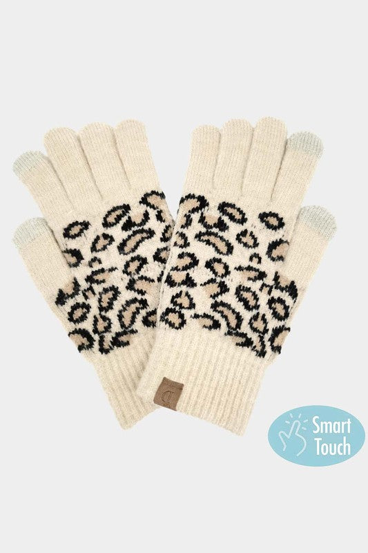 Leopard Smart Touch Gloves