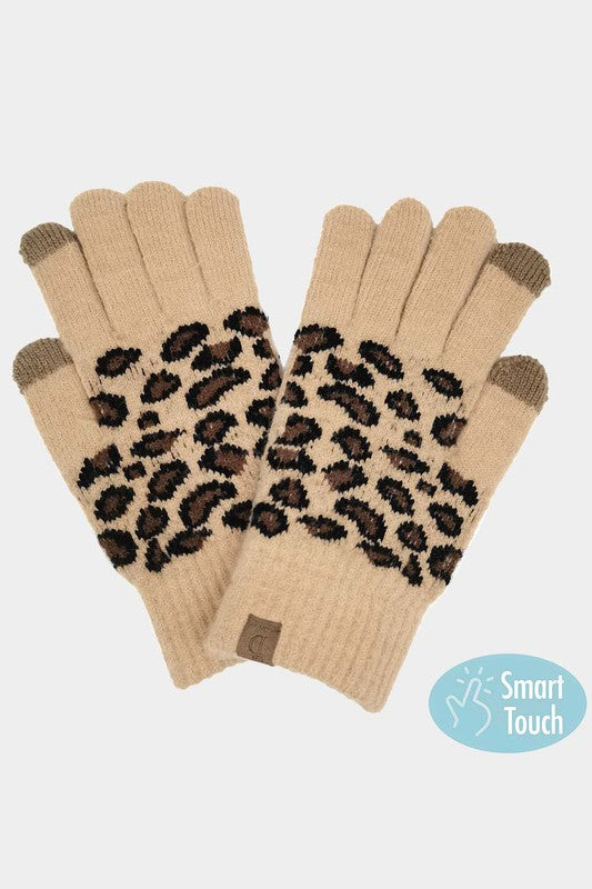 Leopard Smart Touch Gloves