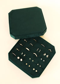 Emerald Velvet Jewelry Box