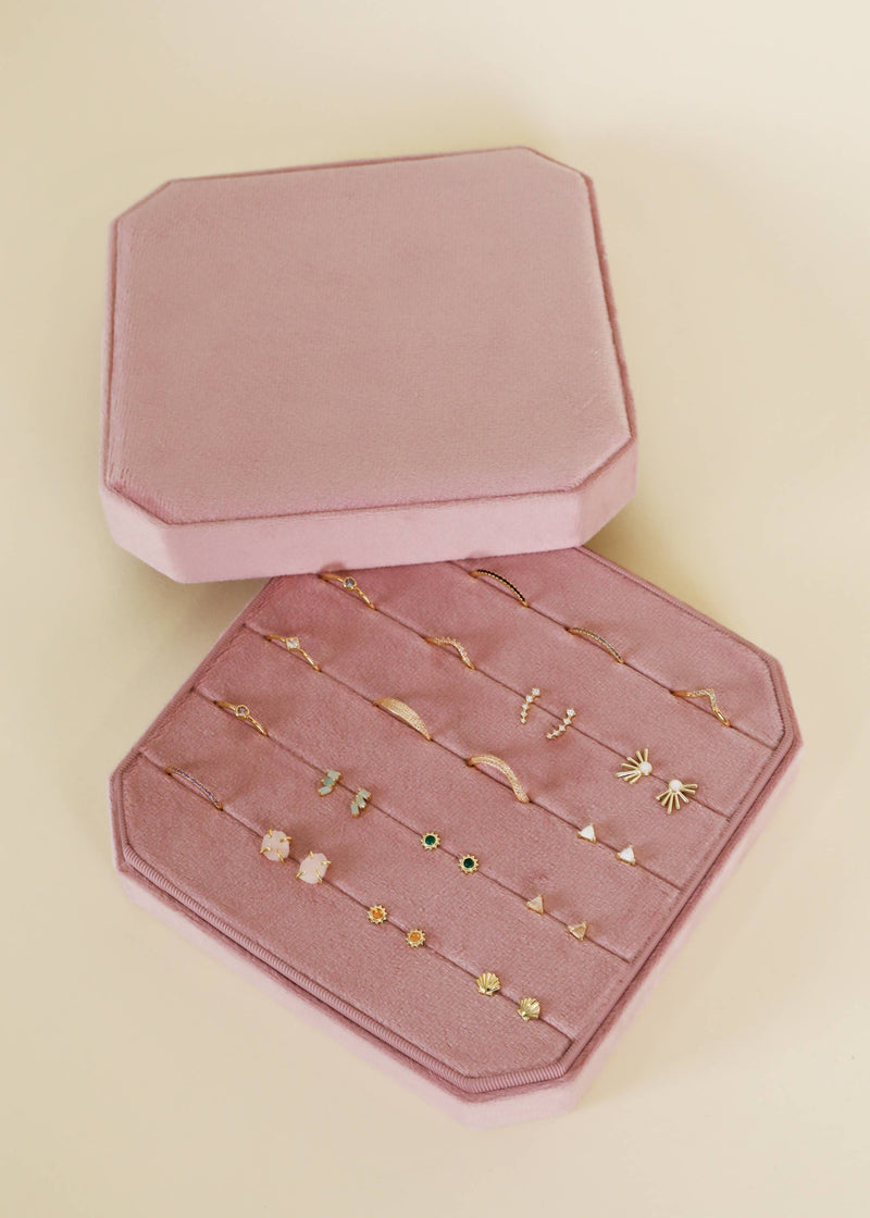 Light Pink Velvet Jewelry Box