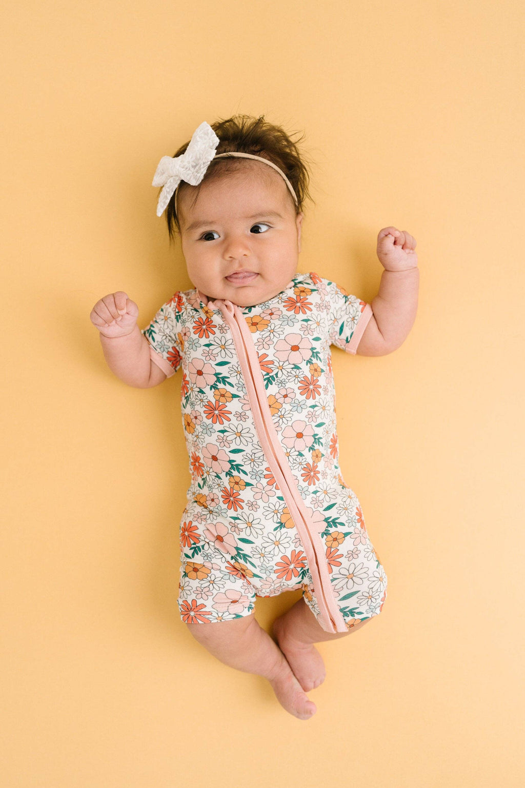 Boho Floral Bamboo Short Romper