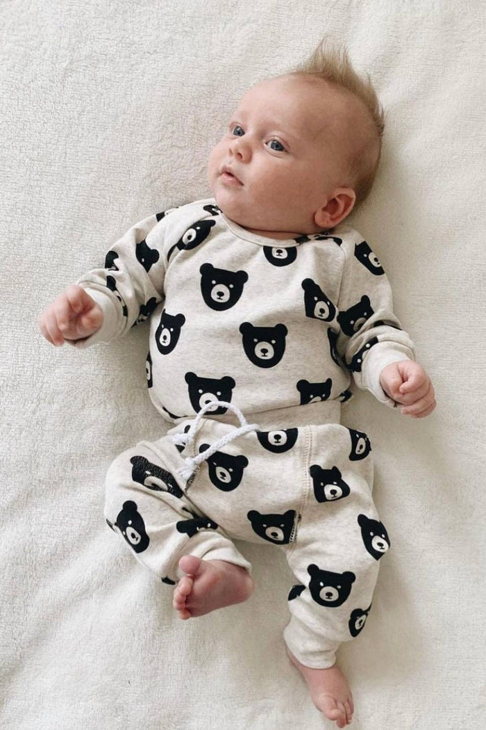 Oatmeal Bear Lounge Set