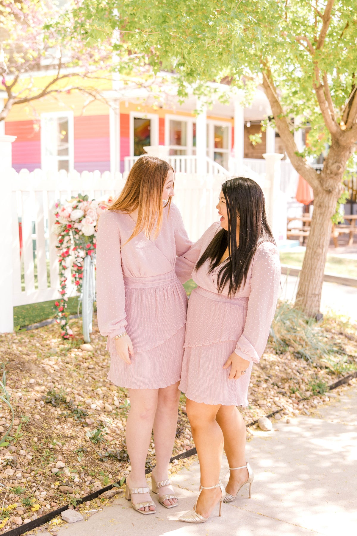 Textured Chiffon Layered Dress