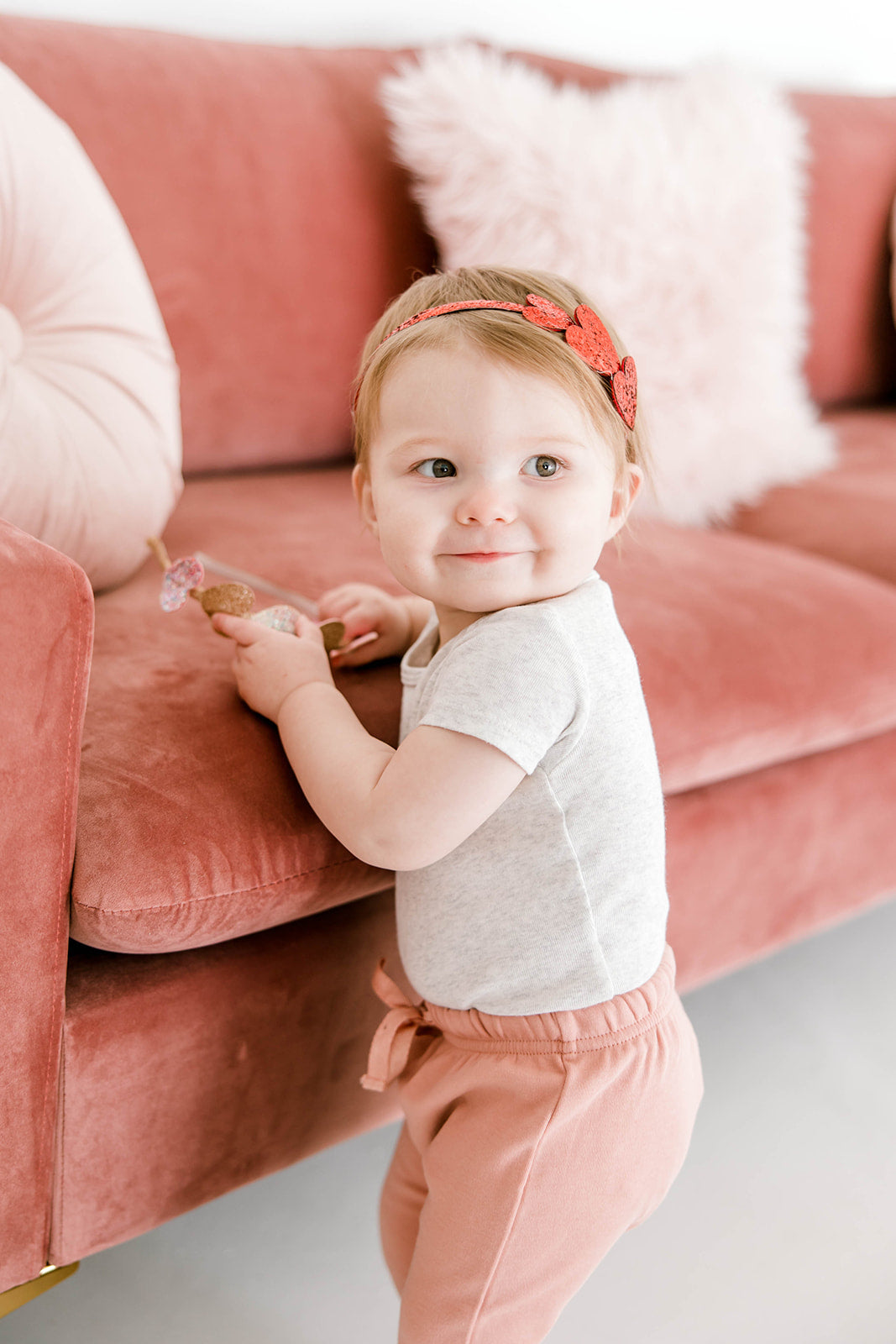 Red Heart Glitter Headband