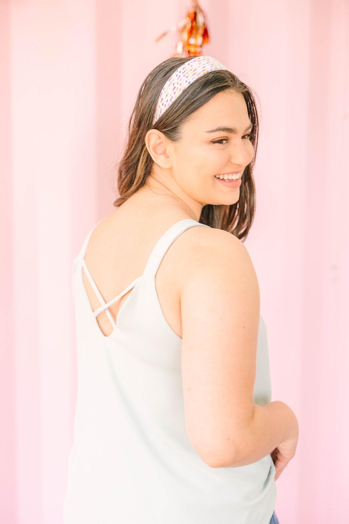 Sage Scallop Strapy Top
