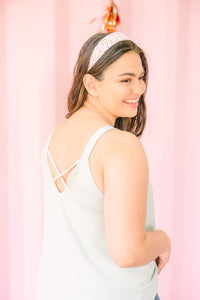 Sage Scallop Strapy Top
