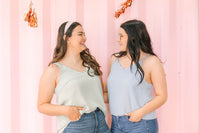Sage Scallop Strapy Top