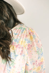Pink Floral Midi Dress
