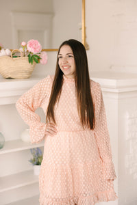 Accordion Pleated Lace Dress