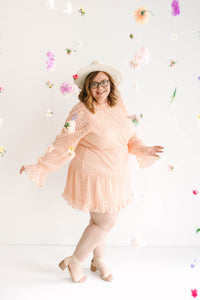 Accordion Pleated Lace Dress