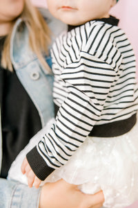 Stripe Lace Tulle Dress