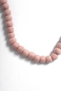 Light Pink Mini Ball Felt Garland