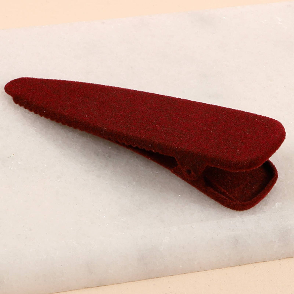 Velvet Hair Clips {Burgundy}