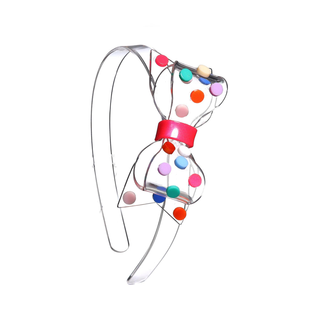 Clear w/Colorful Dots Headband